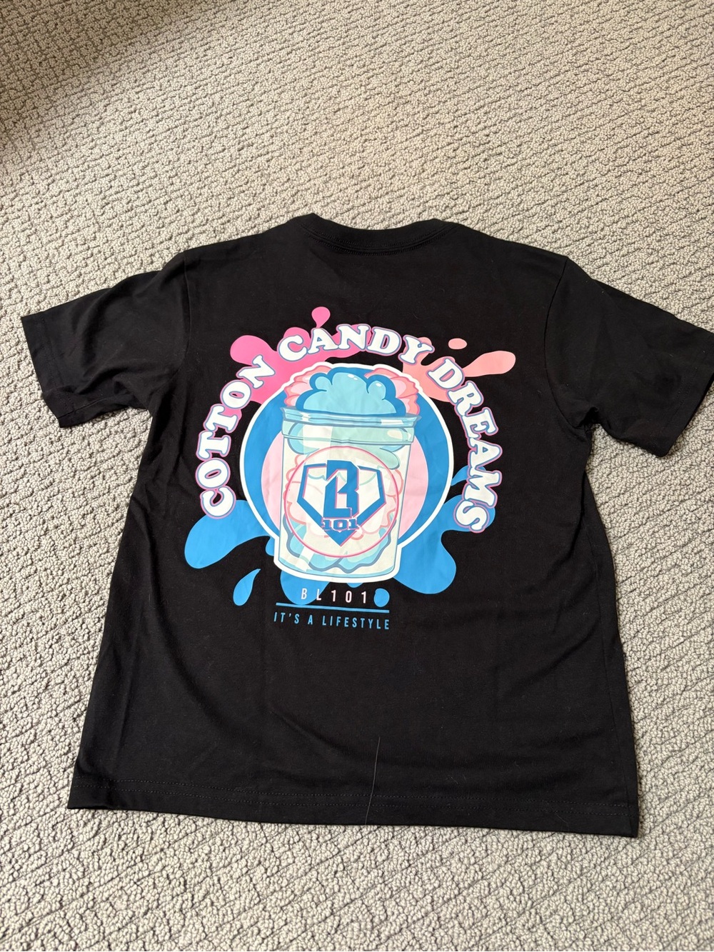 BL101 Cotton Candy Dreams Graphic Tee - Black